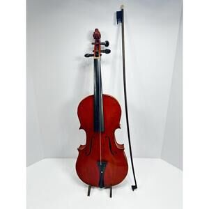 Antique Violin Folk Art Instrument Includes Bow Signed J. Gunneson 1911 AS IS